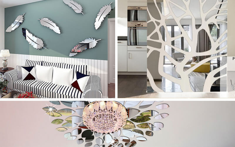  Acrylic wall mirror stickers are increasingly popular in the decoration market