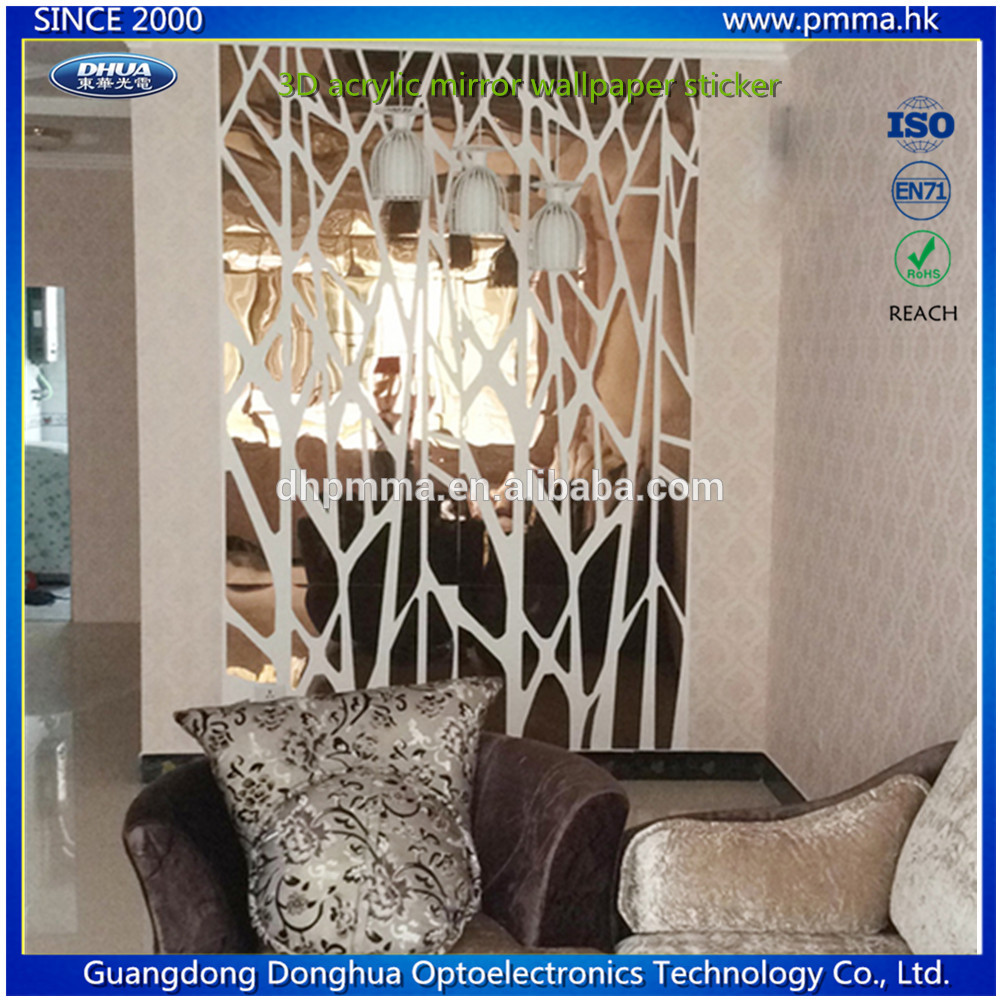 Customized 3D Acrylic Mirror Wall Sticker for Decoration