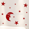 Moon And Star Shaped Acrylic Mirror Wall Sticker Reach ROHS Certificated