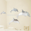 Adhesive Back Plastic Acrylic Wall Mirror Sticker Decoration in Dolphin Shape