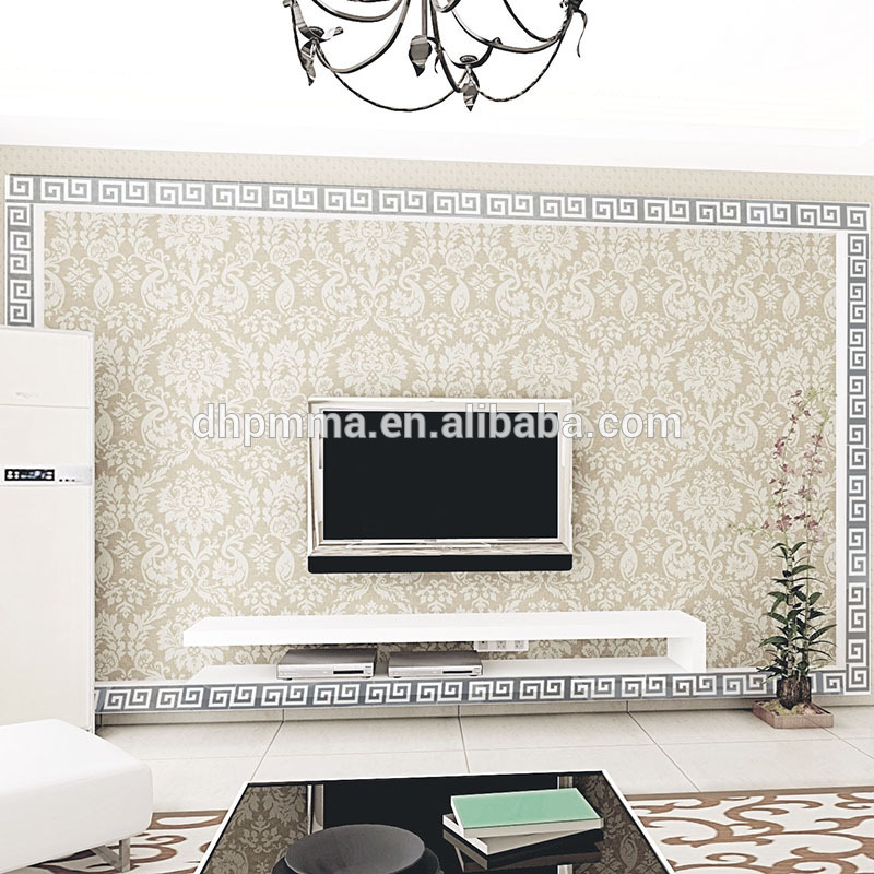 Reflective Acrylic Mirror Wall Decals for Skirting Line And Ceiling Decoration
