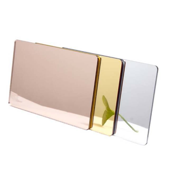 Rose Gold Mirrored Acrylic Sheet for Sign Decoration Topper